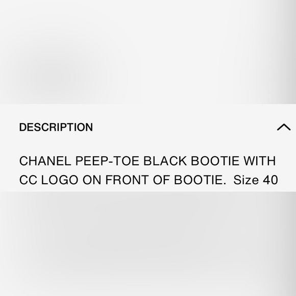Authentic Chanel Open Toe Booties sz Euro 40 US 8.5-9 - Picture 7 of 11